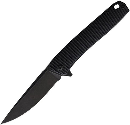 3V Gear React Linerlock EDC Knife With 2.75 Inch Black Coated Blade And G10 Handle Extended Tang by 3V Gear