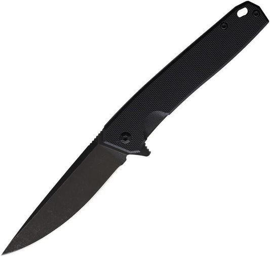 3V Gear React Linerlock Knife With Textured G10 Handle And Black Coated Blade For EDC by 3V Gear
