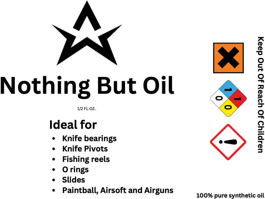 Western Active Nothing But Oil 0.5oz WA1002 - Medium Lubricant For Knife Bearings And Pivots Reels, O-Rings, Slides by Western Active