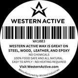 Western Active Wax - 100 Percent Food Safe All Natural Formula For Steel Wood Leather Epoxy No Heating Required by Western Active