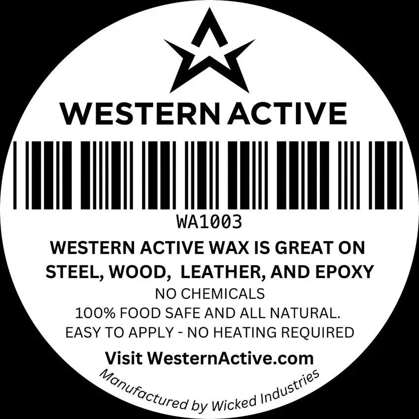 Western Active Wax - 100 Percent Food Safe All Natural Formula For Steel Wood Leather Epoxy No Heating Required by Western Active