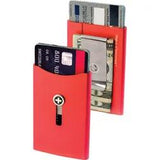 Wagner Super Slim Wallet Flash Red Minimalist Card Holder For Front Pocket Everyday Carry by Wagner