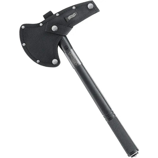 Walther Tactical Tomahawk - 16.25 Inch Black 420 Stainless Axe Head With Spike Glass Breaker And Survivalist Sheath by Walther