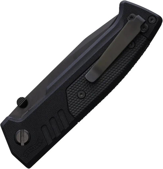 Walther PDP Linerlock Tanto Knife - 3.5 Inch D2 Blade for EDC with G10 Handle and Pocket Clip by Walther