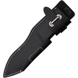 Walther P38 Fixed Blade Knife - 5.25 Inch 440C Drop Point Full Tang Brown Handle Leather Sheath Rugged Outdoor Ready by Walther
