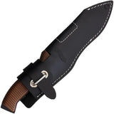 Walther P38 Fixed Blade Knife - 5.25 Inch 440C Drop Point Full Tang Brown Handle Leather Sheath Rugged Outdoor Ready by Walther
