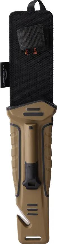 WithArmour Nightingale Fixed Blade Tan WA-001TN - Black Titanium D2 Blade With Fire Starter And Sharpener In Sheath by WithArmour