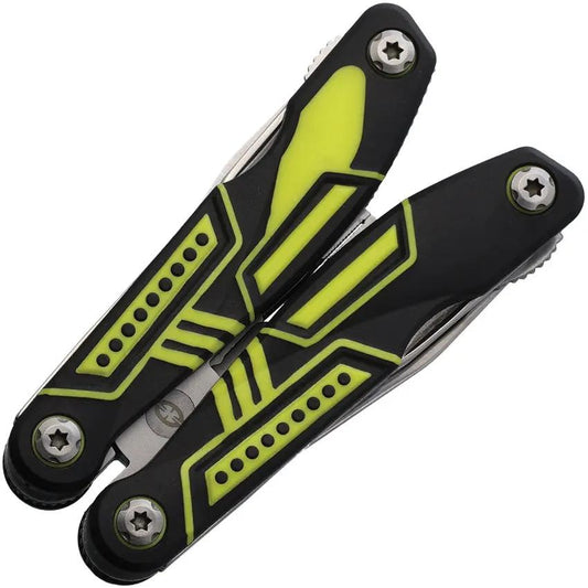 WithArmour Ranger Multi Tool - 14 In 1 Outdoor Gear With 4 Inch Closed Length And Green TPR Handles by WithArmour