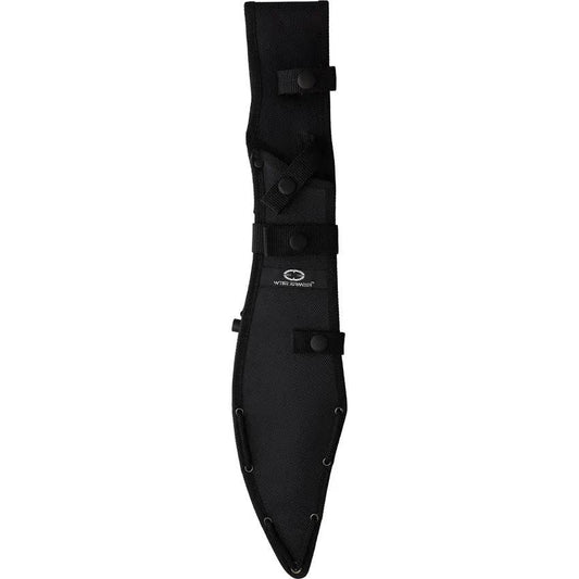 WithArmour Bombardier Machete - 14 Inch Black Stainless Curved Blade With Rubber Grip by WithArmour
