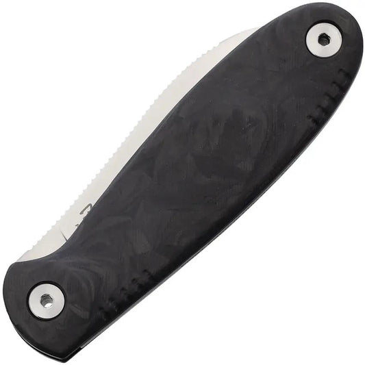 WithArmour Fold Muk 2 Slip Joint Knife - Satin VG-10 Blade Black Gray Carbon Fiber Handle by WithArmour