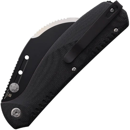WithArmour Porcini Slip Joint Knife - Durable VG-10 Blade With Titanium Coating And Black Micarta Handle by WithArmour