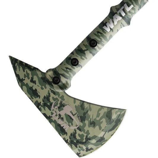 World Axe Throwing League The Mercenary Throwing Axe 148 - Matte Camouflage Finish With 7.5In 3Cr13 Stainless Head by World Axe Throwing League