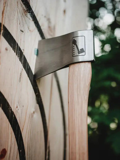 World Axe Throwing League Lieutenant Throwing Axe 220 - 2.35lb Head With 3.63in Cutting Edge And American Hickory Handle by World Axe Throwing League