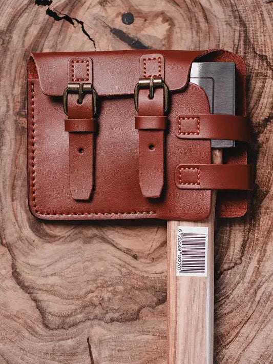 World Axe Throwing League Universal Axe Sheath - Durable Leather Construction, Brown by World Axe Throwing League