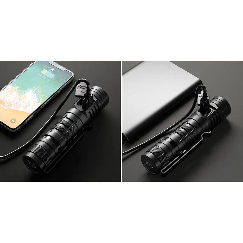 Wuben C2 Power Bank Flashlight - Ultra Bright 2000 Lumen USB C Rechargeable For Outdoor Adventures by WUBEN