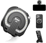 WUBEN E1 Portable Ring Light - Rechargeable Tri Color LEDs With MagSafe Compatible Stepless Dimming For Content Creators by WUBEN