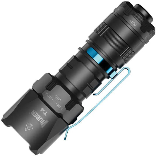 WUBEN T4 Tactical Flashlight - 850 Lumen Rechargeable USB C EDC Outdoor Water Resistant 401m Beam by WUBEN