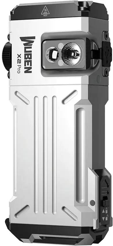 Wuben X2 Pro RGB Flashlight White - Rechargeable 1500 Lumen Outdoor Torch With Magnetic Tail by WUBEN