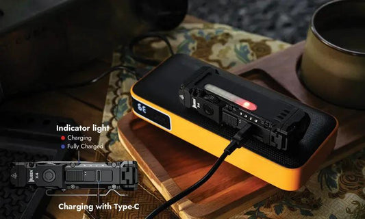 Wuben X4 Rechargeable Flashlight - 205m Beam, Waterproof And Durable For Outdoor Enthusiasts by WUBEN