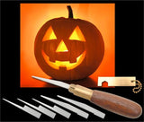 Warren Cutlery Pro Pumpkin Carving Tool Set WC-PRO Pumpkin Carver - High Carbon Steel Hollow Ground Blades For Precision by Warren Cutlery