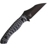 Wachtman Knife And Tool Kliff Fixed Blade Black KBF - Wharncliffe Blade With Black Oxide 80CrV2 Steel Full Tang by Wachtman Knife & Tool