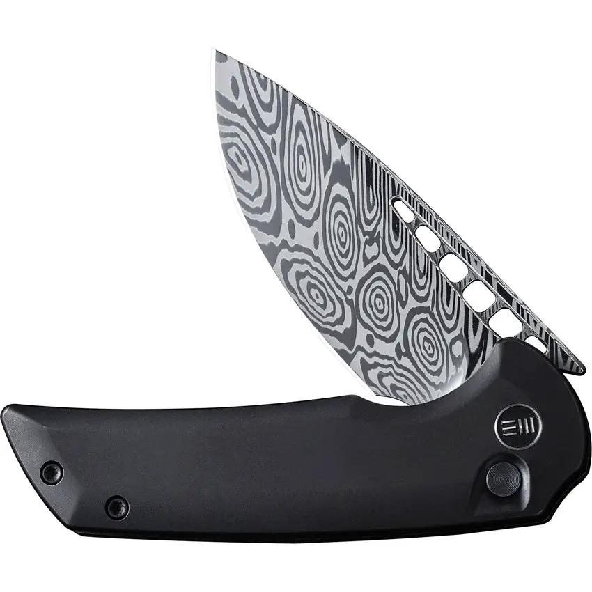 WE Knife Co Mini Malice Button Lock Damasteel EDC Knife - Titanium Handle For Collectors And Enthusiasts by We Knife Co Ltd