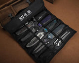 WE Knife Co Knife Roll WE10KR - Durable Black Nylon Case For 10 Folding Knives With Top Handle by We Knife Co Ltd