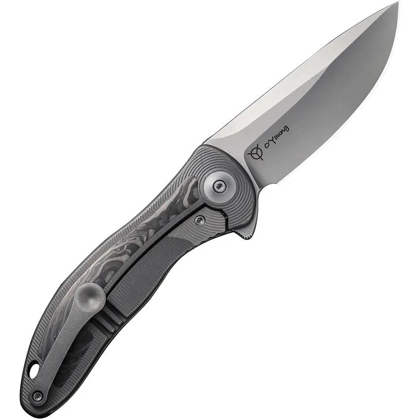 We Knife Synergy 2v2 Framelock CPM-20CV Bead Blast Carbon Fiber EDC Knife - Premium Everyday Carry Performance by We Knife Co Ltd