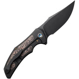 We Knife Magnetron Framelock Copper Inlay EDC Knife - Premium CPM 20CV Blade And Titanium Handle by We Knife Co Ltd
