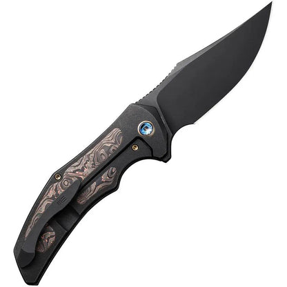 We Knife Magnetron Framelock Copper Inlay EDC Knife - Premium CPM 20CV Blade And Titanium Handle by We Knife Co Ltd