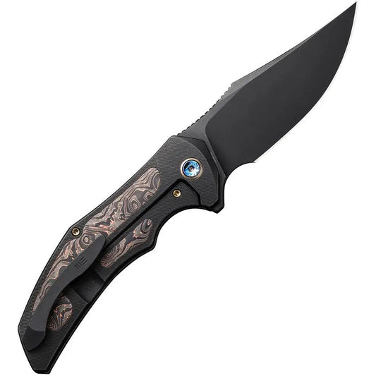 We Knife Magnetron Framelock Copper Inlay EDC Knife - Premium CPM 20CV Blade And Titanium Handle by We Knife Co Ltd