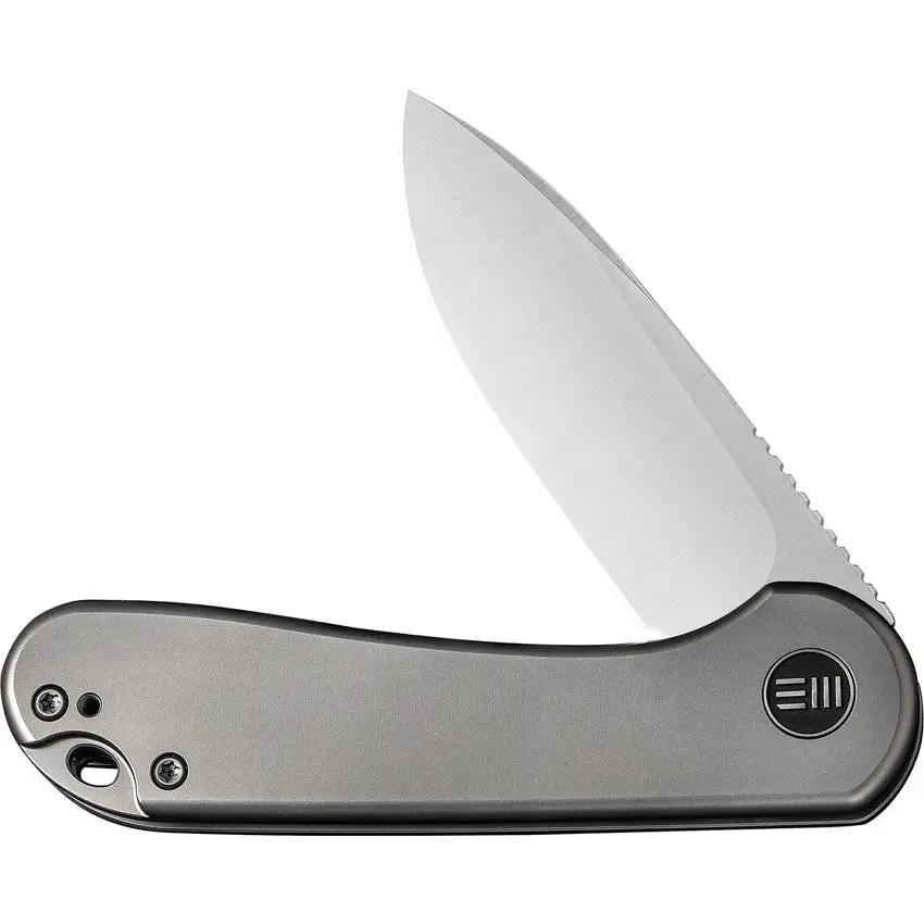 We Knife Elementum Framelock WE18062X1 - Premium CPM 20CV Satin Blade EDC Folding Knife With Titanium Handle by We Knife Co Ltd