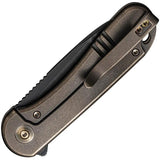 We Knife Elementum Framelock Bronze CPM 20CV Folding Knife For Everyday Carry Enthusiasts by We Knife Co Ltd