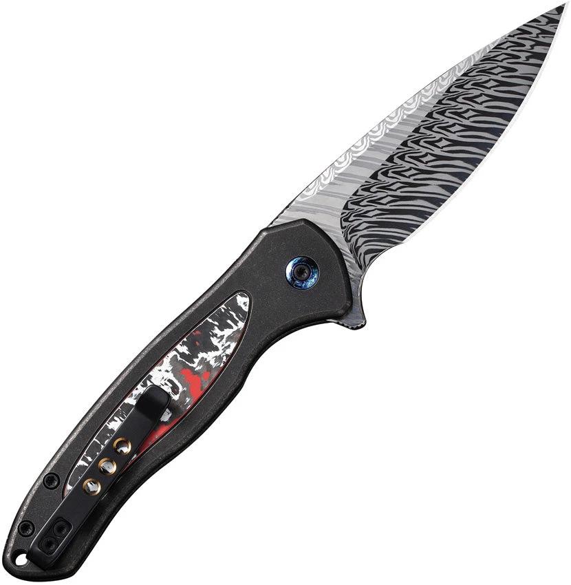 We Knife Kitefin Button Lock Nebula WE19002N-DS1 Limited Edition Damasteel Blade for Knife Enthusiasts by We Knife Co Ltd