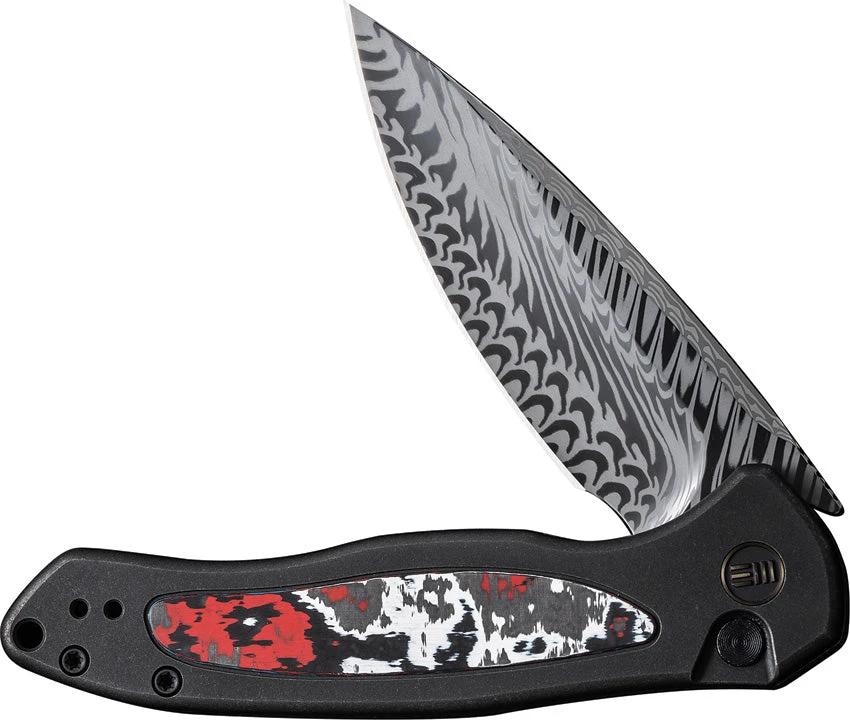 We Knife Kitefin Button Lock Nebula WE19002N-DS1 Limited Edition Damasteel Blade for Knife Enthusiasts by We Knife Co Ltd