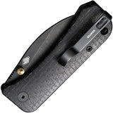 We Knife Banter WE19068J-1 Compact Linerlock Wharncliffe EDC Knife - S35VN Blade And Black Burlap Micarta Handle by We Knife Co Ltd