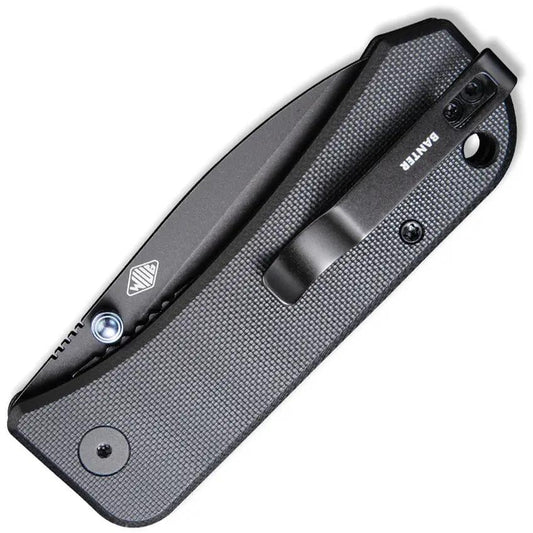 We Knife Banter 2004B Linerlock EDC Folding Knife - CPM S35VN Blade With Black Stonewash Finish by We Knife Co Ltd