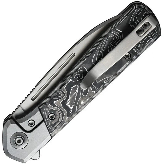 We Knife Soothsayer Framelock Knife - CPM 20CV Blade With Titanium Frame And Carbon Fiber Inlay For EDC Enthusiasts by We Knife Co Ltd