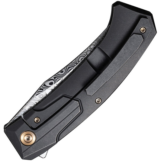 We Knife Shuddan Framelock WE21015-DS1 - Damasteel Blade, Titanium Handle, EDC Ready For Collectors by We Knife Co Ltd