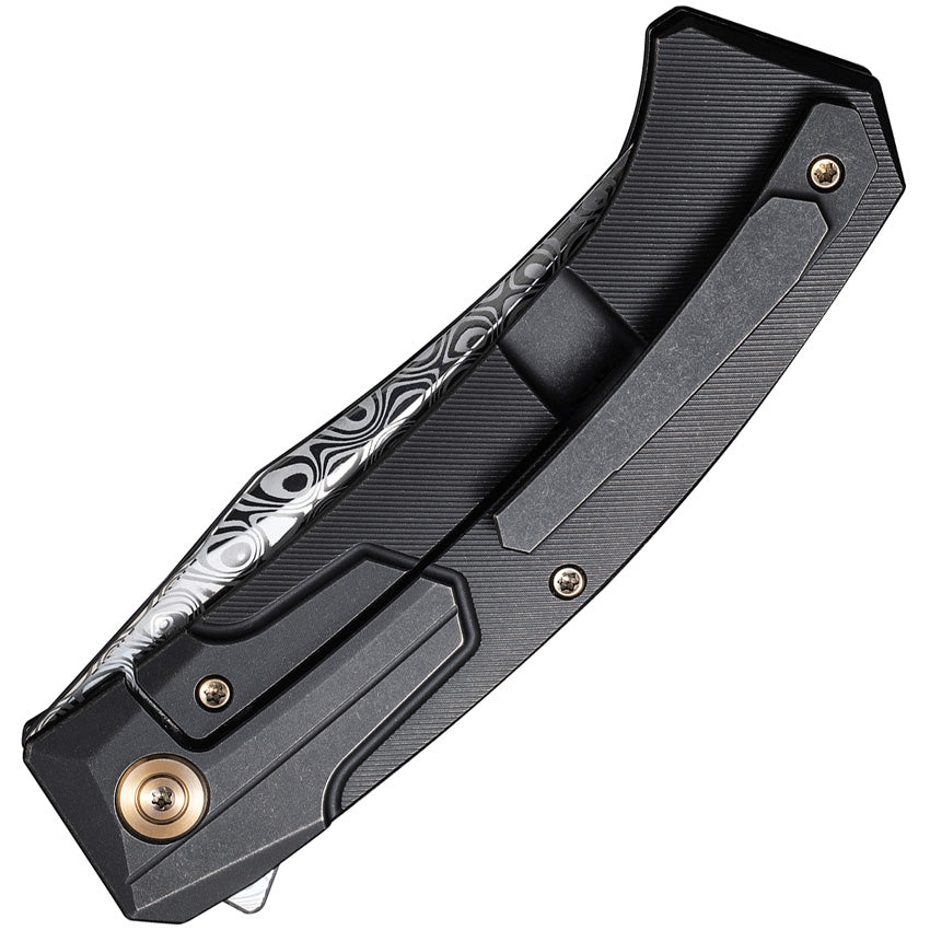 We Knife Shuddan Framelock WE21015-DS1 - Damasteel Blade, Titanium Handle, EDC Ready For Collectors by We Knife Co Ltd