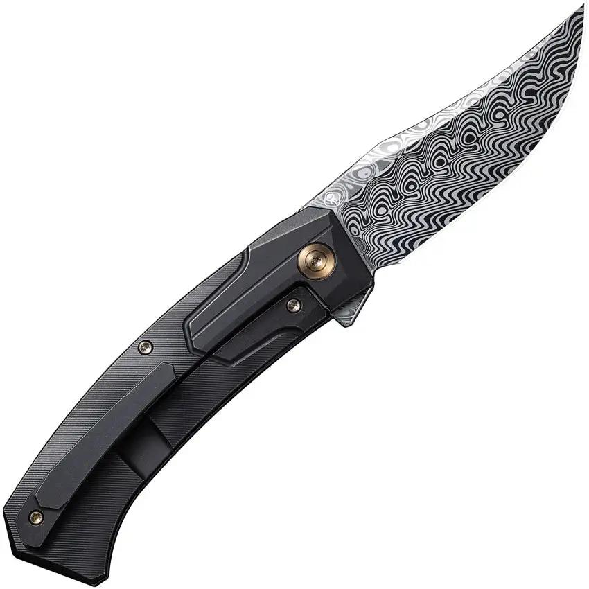 We Knife Shuddan Framelock WE21015-DS1 - Damasteel Blade, Titanium Handle, EDC Ready For Collectors by We Knife Co Ltd