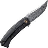 We Knife Shuddan Framelock WE21015-DS1 - Damasteel Blade, Titanium Handle, EDC Ready For Collectors by We Knife Co Ltd