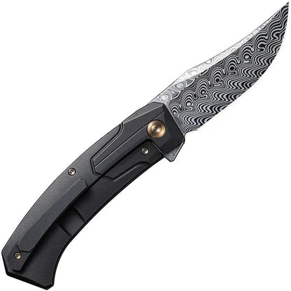 We Knife Shuddan Framelock WE21015-DS1 - Damasteel Blade, Titanium Handle, EDC Ready For Collectors by We Knife Co Ltd