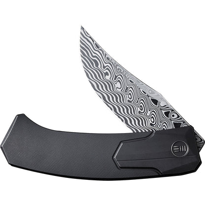 We Knife Shuddan Framelock WE21015-DS1 - Damasteel Blade, Titanium Handle, EDC Ready For Collectors by We Knife Co Ltd