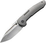 WE Knife Trogon Framelock Premium EDC Knife CPM 20CV Tanto Blade Gray Titanium Handle for Enthusiasts by We Knife Co Ltd