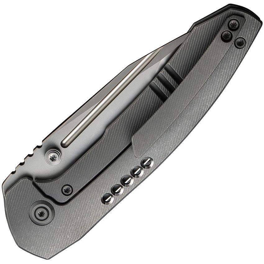 WE Knife Trogon Framelock Premium EDC Knife CPM 20CV Tanto Blade Gray Titanium Handle for Enthusiasts by We Knife Co Ltd
