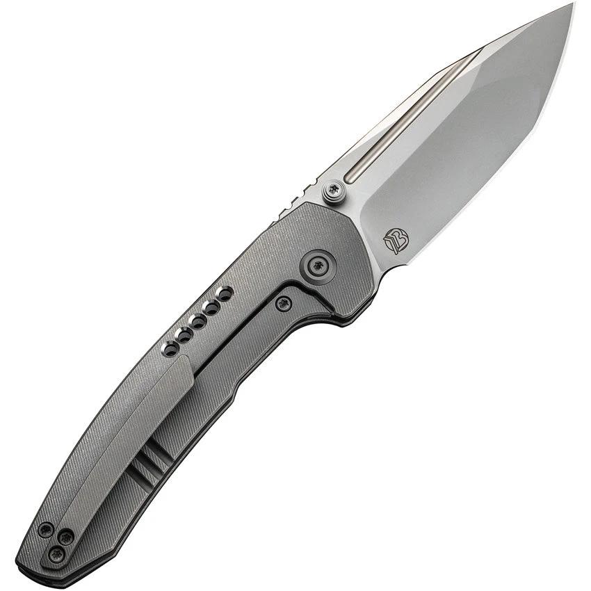 WE Knife Trogon Framelock Premium EDC Knife CPM 20CV Tanto Blade Gray Titanium Handle for Enthusiasts by We Knife Co Ltd