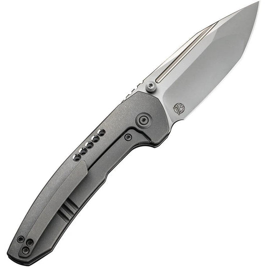 WE Knife Trogon Framelock Premium EDC Knife CPM 20CV Tanto Blade Gray Titanium Handle for Enthusiasts by We Knife Co Ltd