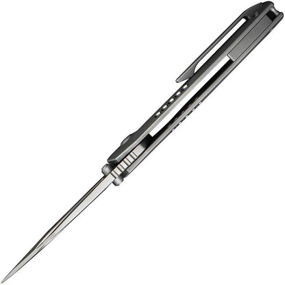 WE Knife Trogon Framelock Premium EDC Knife CPM 20CV Tanto Blade Gray Titanium Handle for Enthusiasts by We Knife Co Ltd