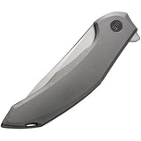 We Knife Merata Framelock - Titanium Gray EDC Knife With CPM 20CV Trailing Point Blade Limited Edition by We Knife Co Ltd